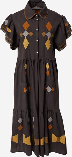 Stella Nova Robe-chemise 'Ranya' en sable / caramel / umbra / gris fumé, Vue avec produit