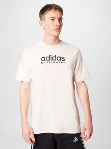 T-Shirt fonctionnel 'All Szn Graphic' ADIDAS SPORTSWEAR en beige : devant