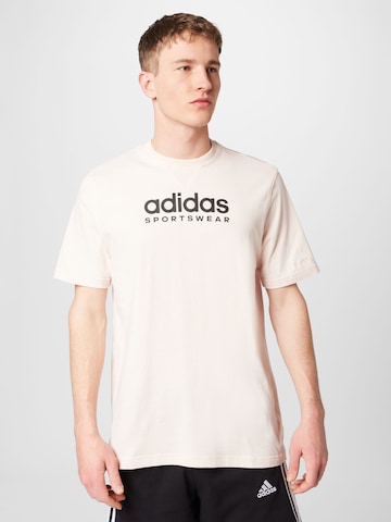ADIDAS SPORTSWEAR Performance Shirt 'All Szn Graphic' in Beige: front