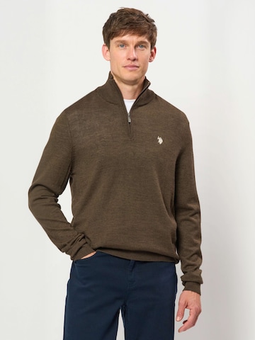U.S. POLO ASSN. Pullover 'Mason' i brun: forside