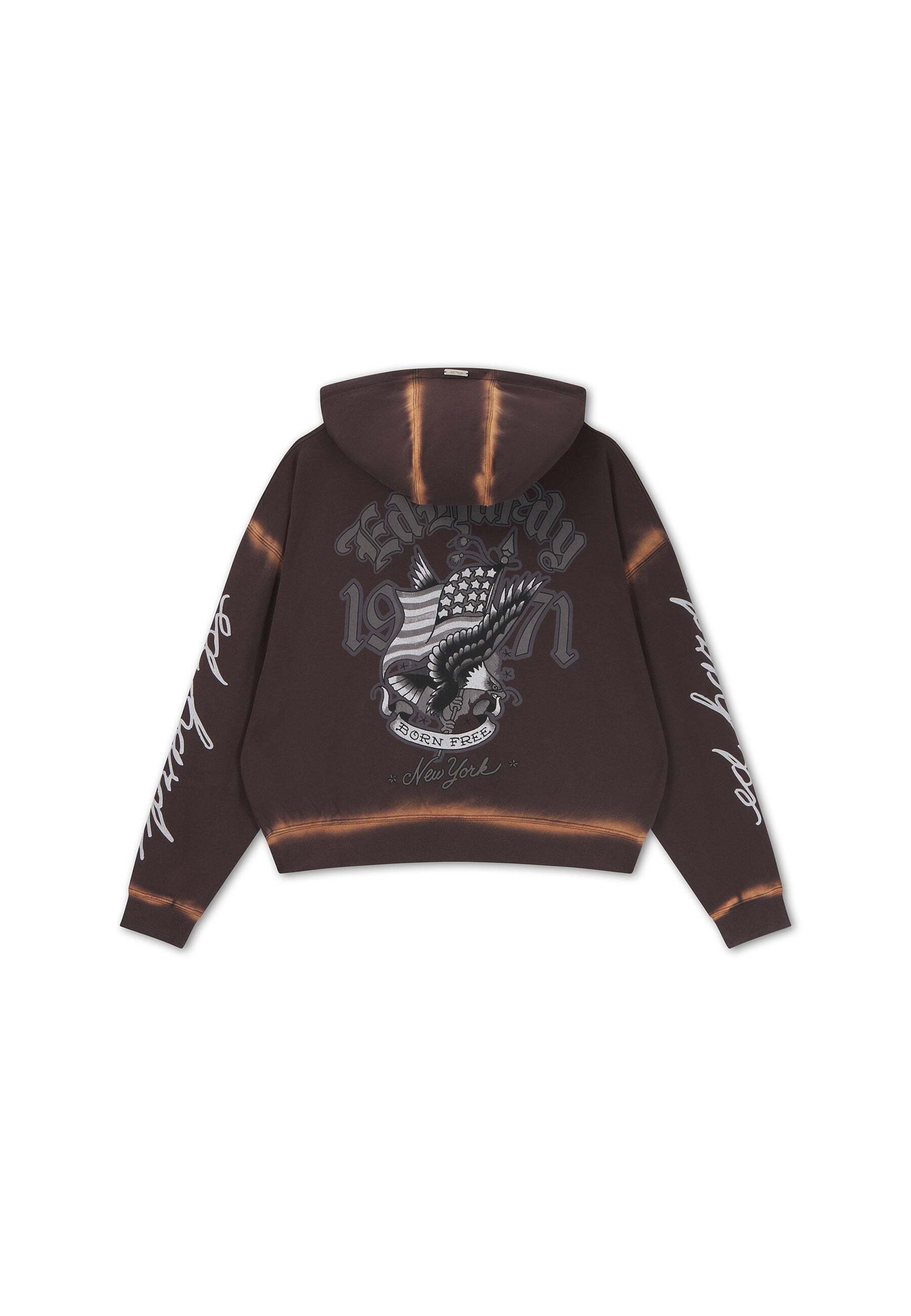 Ed Hardy Sweatjakke i brun: tilbage