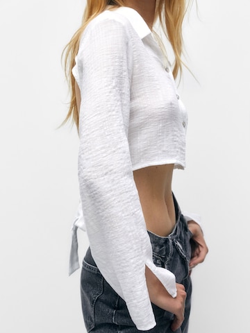 Pull&Bear Bluse i hvid