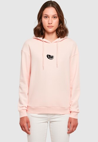 Merchcode Sweatshirt 'Lemon Contour Everyday' in Roze: voorkant