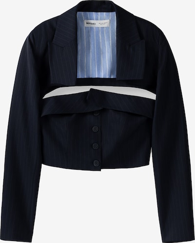 Bershka Blazer in navy / weiß, Produktansicht