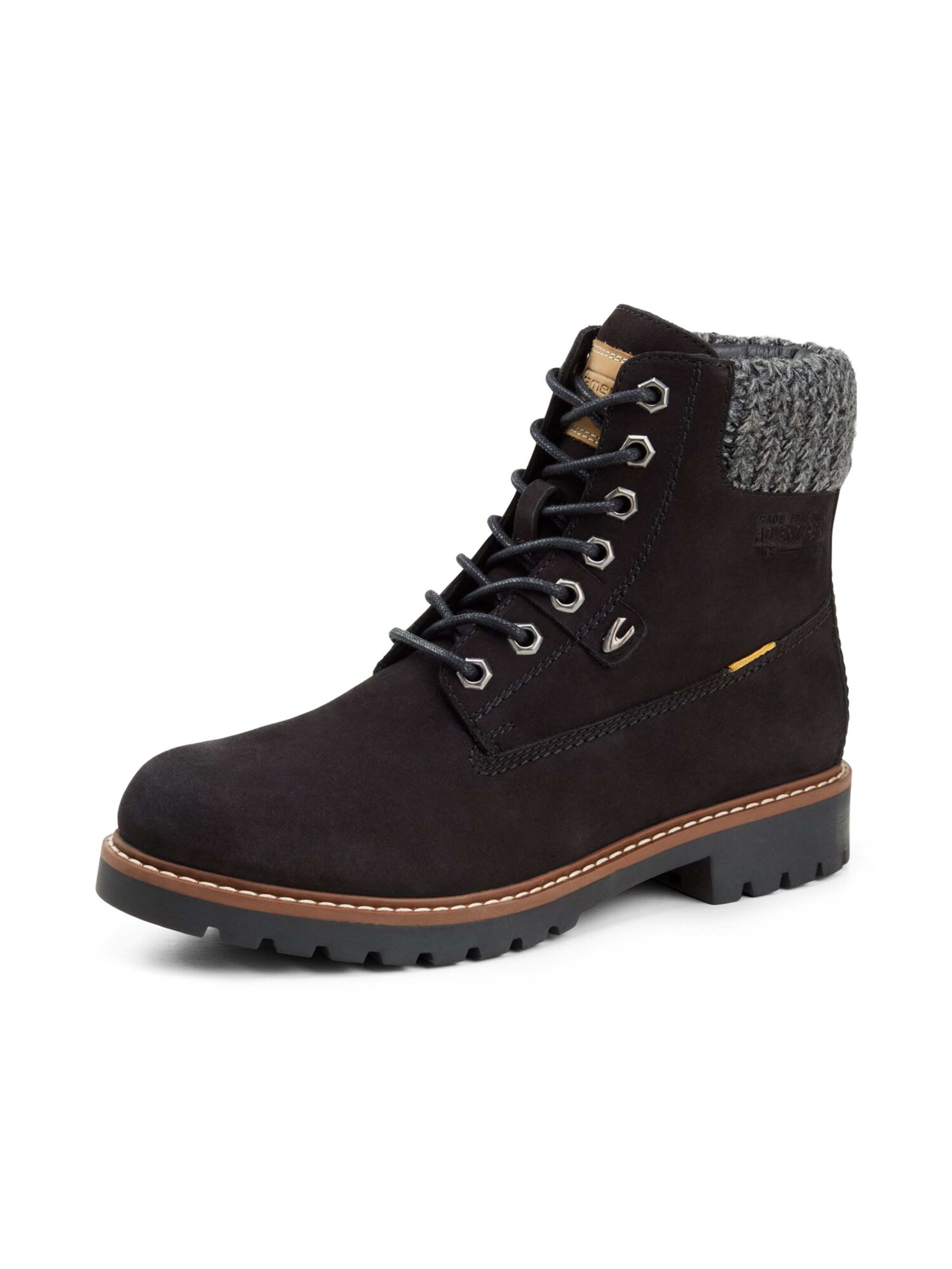 CAMEL ACTIVE Lace-Up Boots in Black: front