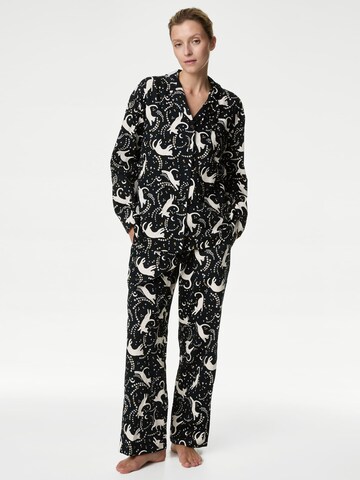 Marks & Spencer Pyjama in Zwart: voorkant