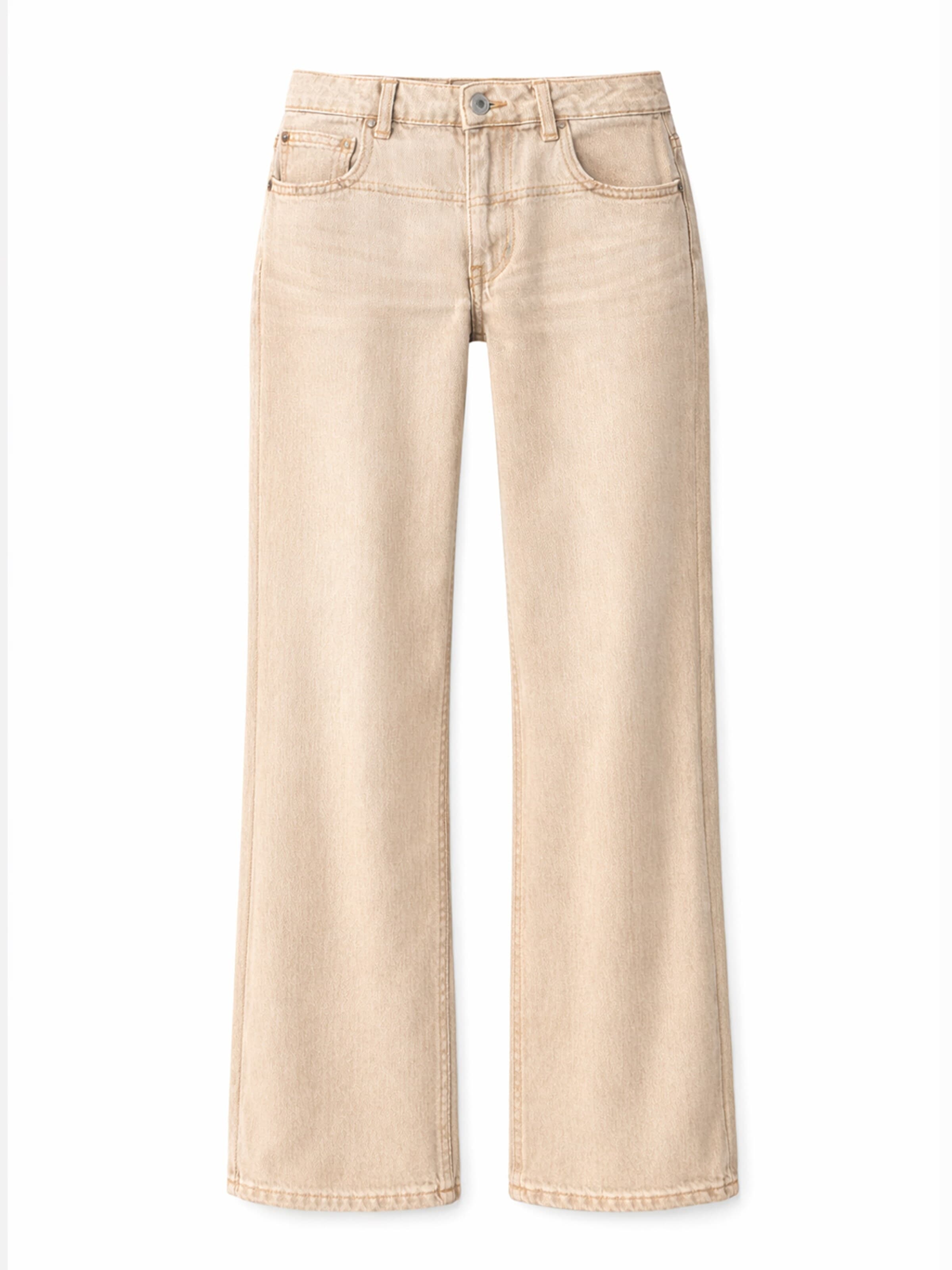 IT'S BASIC Wide leg Jeans 'Wide Low Rise Jeans' in Beige: front