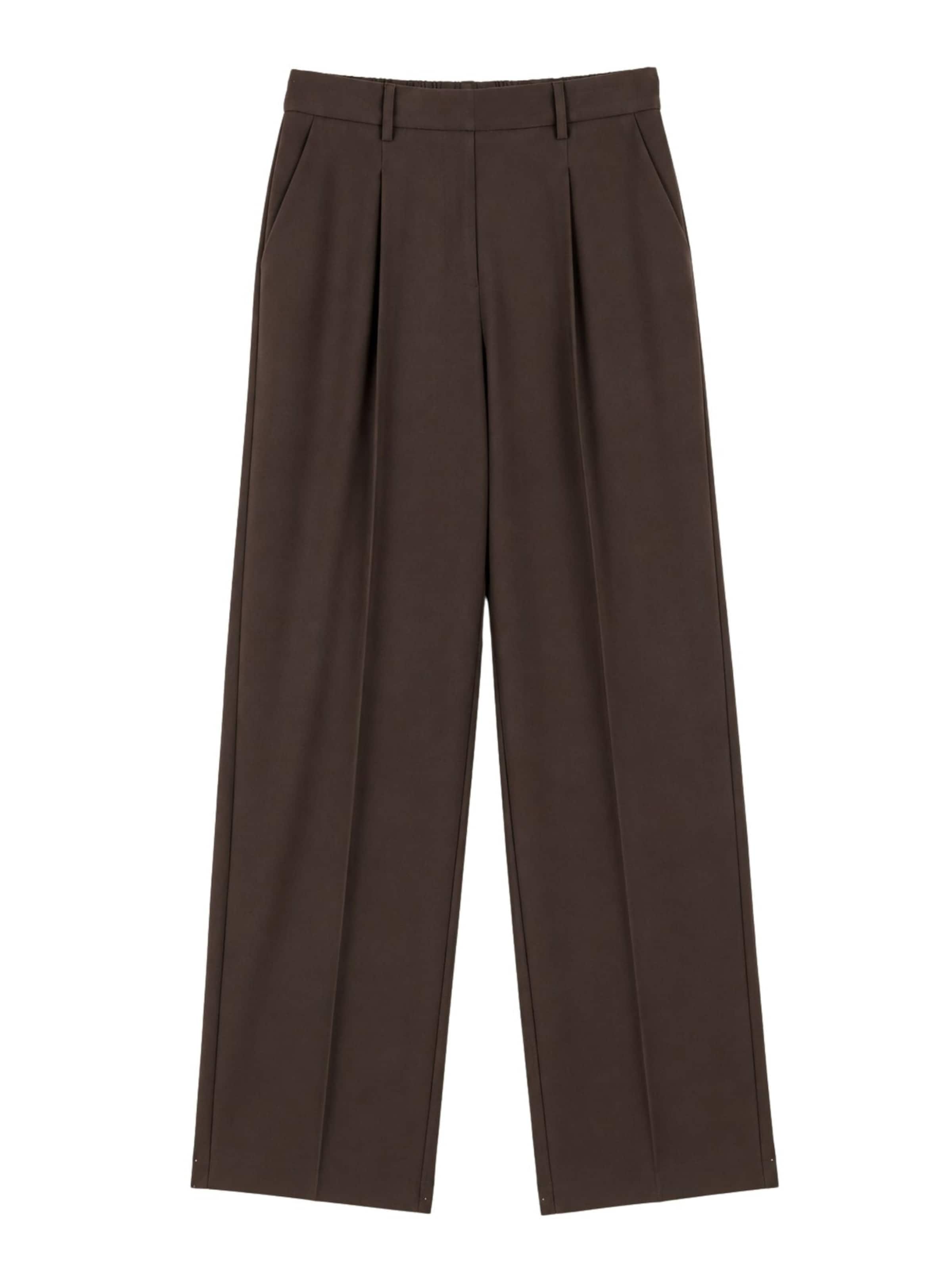 Twinset - Pantalón 'Tailored brown trousers' en marrón: frente