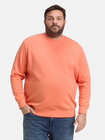 TOM TAILOR Men + Sweatshirt in Orange: front