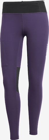 ADIDAS TERREX Skinny Lauftights 'XPERIOR' in Lila: Vorderseite