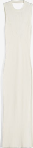Bershka Stickad klänning i beige: framsida