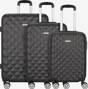 Ensemble de bagages 'Diamond' Worldpack en noir : devant