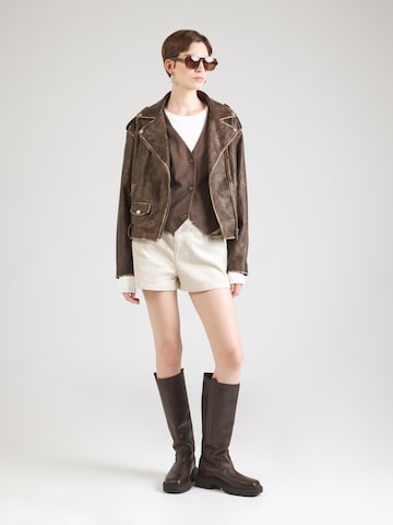 ONLY Regular Trousers 'ONLMoxie' in Beige