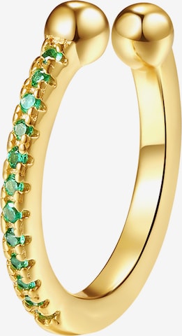 Hey Happiness - Pendientes 'Green Cuff' en oro: frente