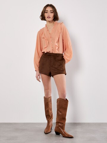 Chemisier Apricot en orange