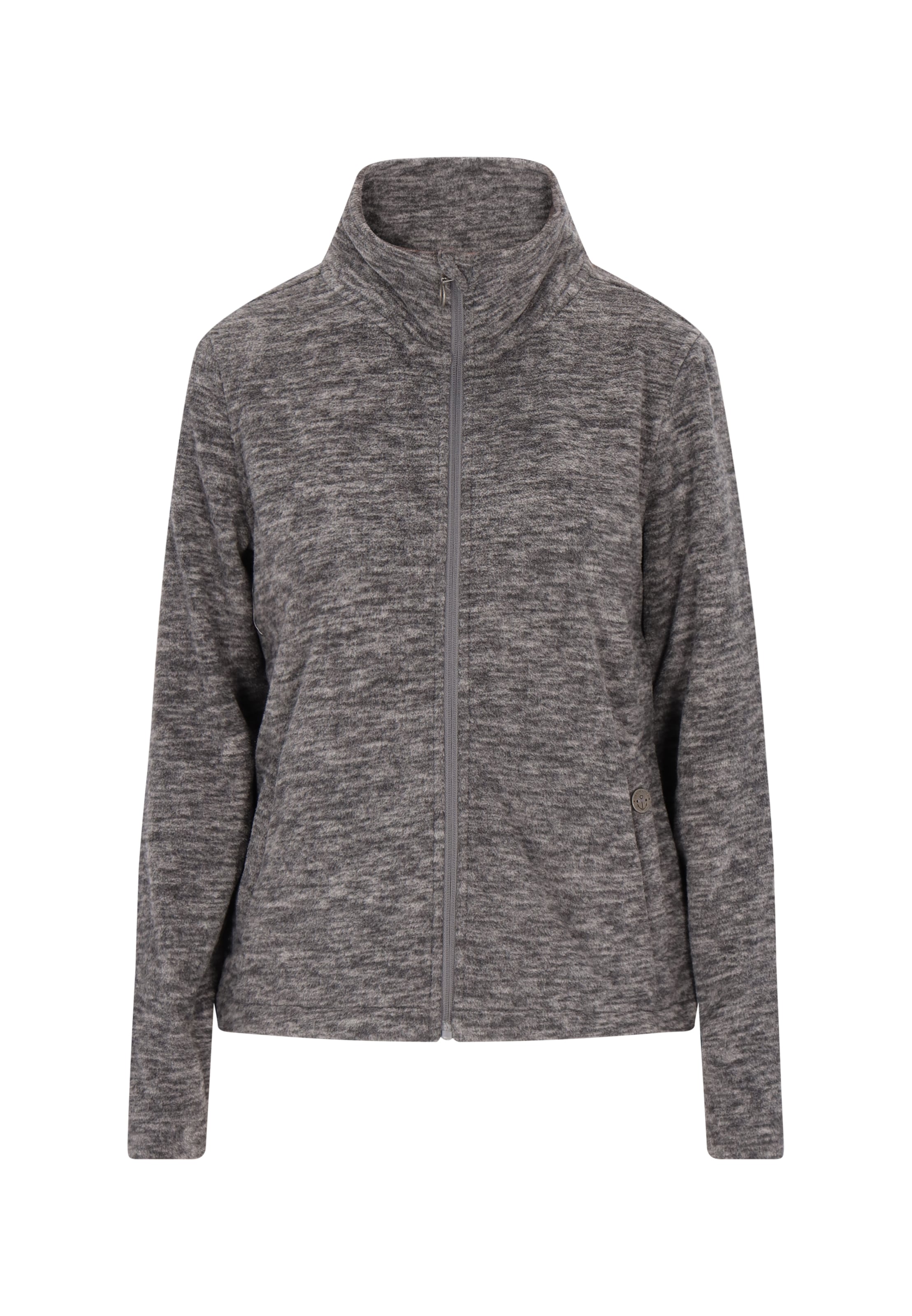 DreiMaster Maritim Fleecejacke in Grau: Vorderseite