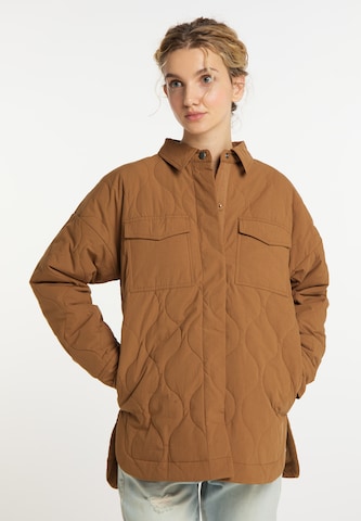 Veste mi-saison DreiMaster Vintage en marron : devant