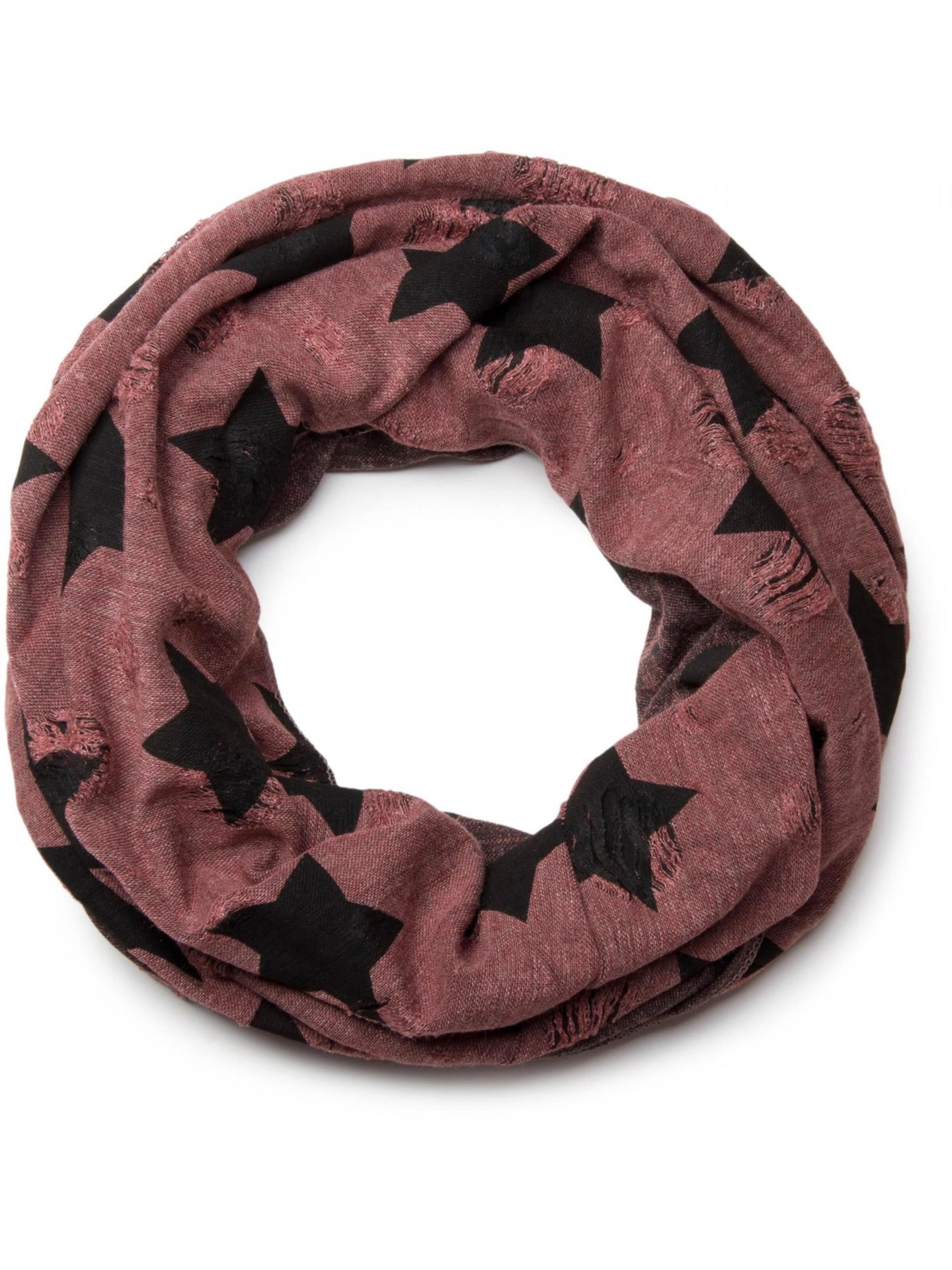 styleBREAKER Schlauchschal 'Loop Schal mit Sterne und Punkte Muster'‌‌‌‌‌‌‌‌‌ in Braun: Vorderseite