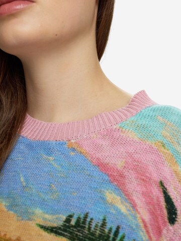 NÜMPH Langarm-Strickpullover in Mischfarben