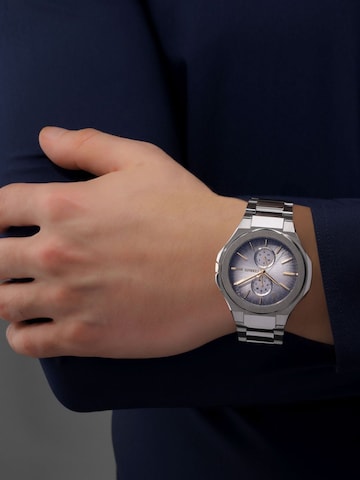 Montre à affichage analogique 'Lucardo' CERRUTI 1881 en gris : devant