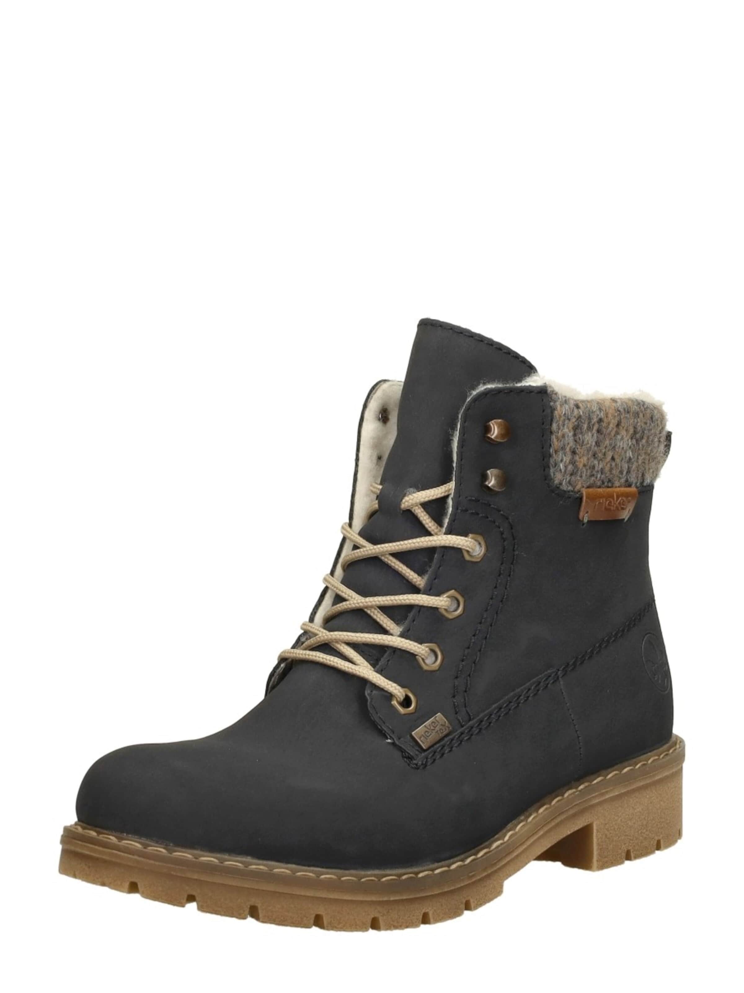 Rieker Veterlaarsjes 'Veterschoenen Hoog' in Blauw
