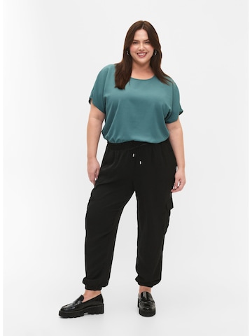 Zizzi Loose fit Cargo Pants 'Cajoy' in Black