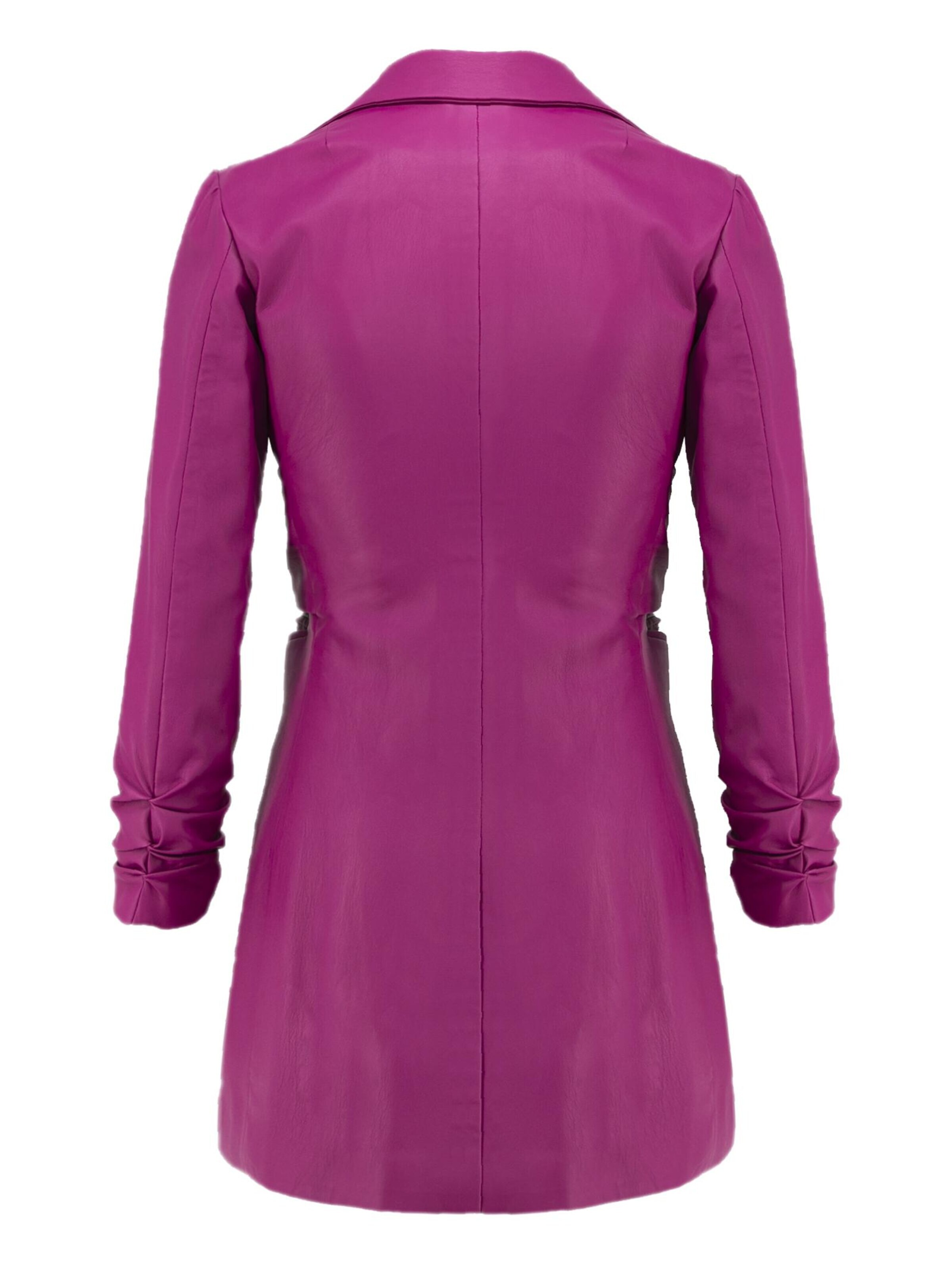 AVENUE N°29 Kavaj 'Eco Leather Blazer Dress With Bow' i rosa
