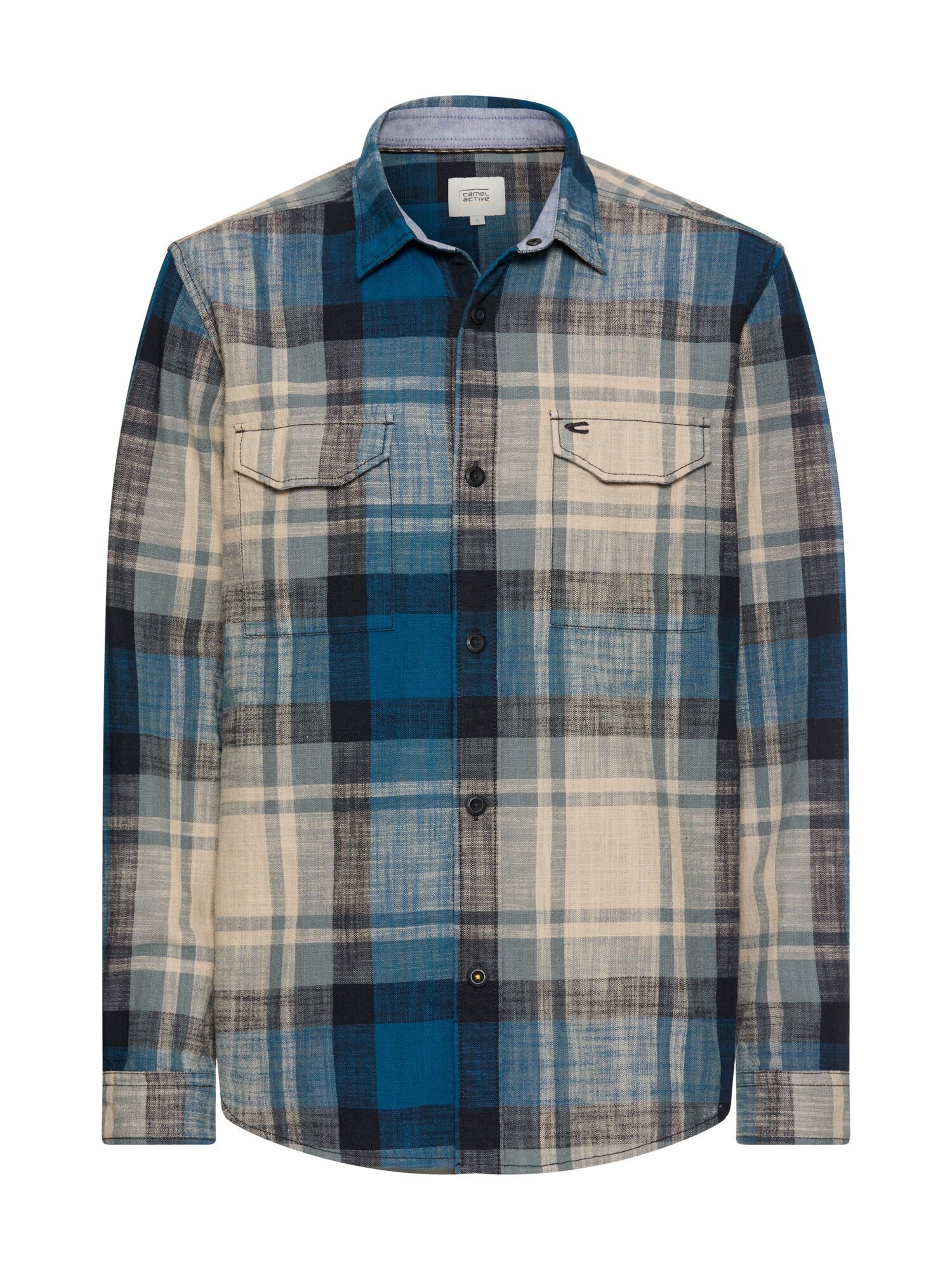 CAMEL ACTIVE Button Up Shirt in Blue: front