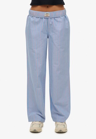 Superdry Loosefit Broek in Blauw: voorkant