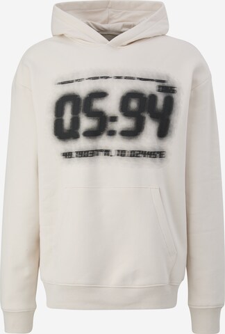 QS Sweatshirt i vit: framsida