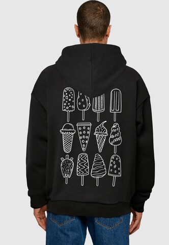 Merchcode Sweatshirt 'Ice Cream' in Zwart: voorkant