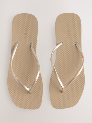 Next T-Bar Sandals in Gold