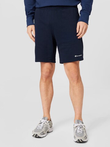 Champion Authentic Athletic Apparel Normální Kalhoty – modrá: přední strana