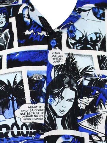 King Kameha Shirt 'Comic' in Blauw