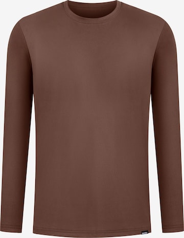 Smilodox Shirt 'Xion' in Bruin: voorkant