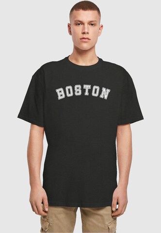 Merchcode T-Shirt 'Boston X' in Schwarz: Vorderseite