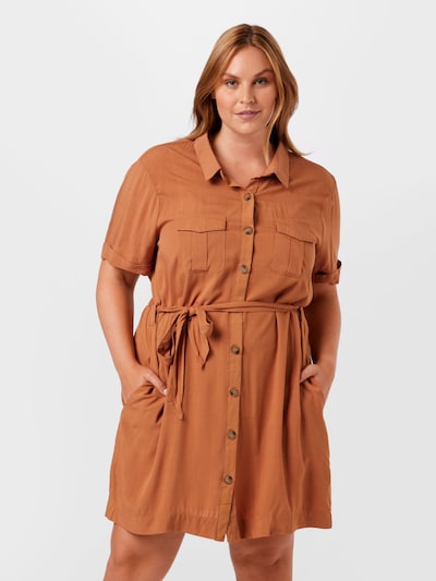 Rochie tip bluză 'Cindy' Z-One pe maro, Vizualizare model