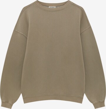 Pull&Bear Sweatshirt in Beige: front