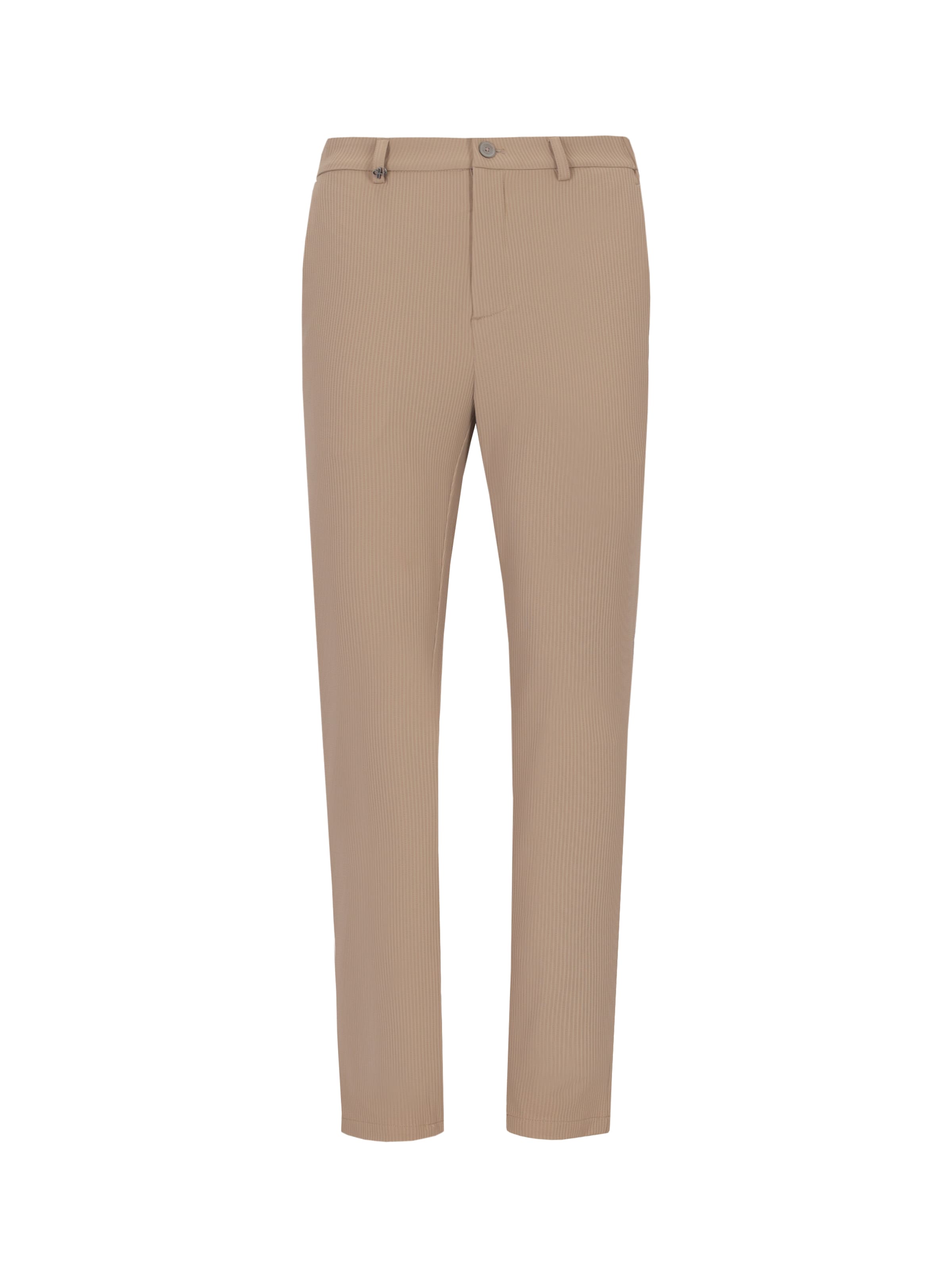 Distretto12 Regular Functionele broek in Beige: voorkant