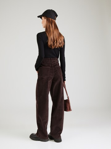 SELECTED Wide Leg Housut 'SLFRUNA' värissä ruskea