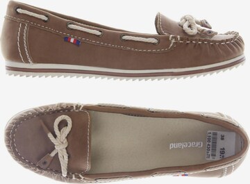 Graceland Flats & Loafers in 38 in Brown: front