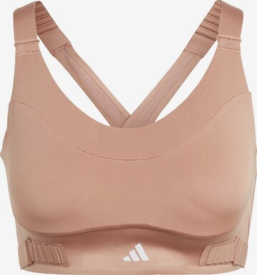 ADIDAS PERFORMANCE Sports Bra in Brown: front