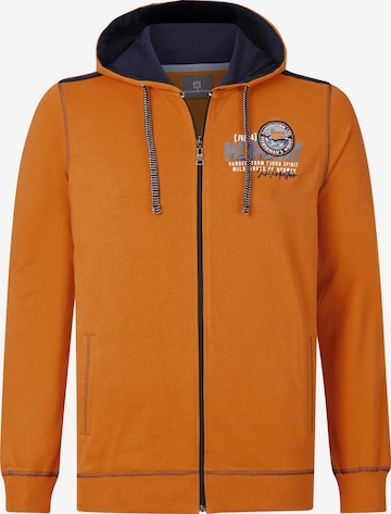 Jan Vanderstorm Zip-Up Hoodie ' Renko ' in Orange: front