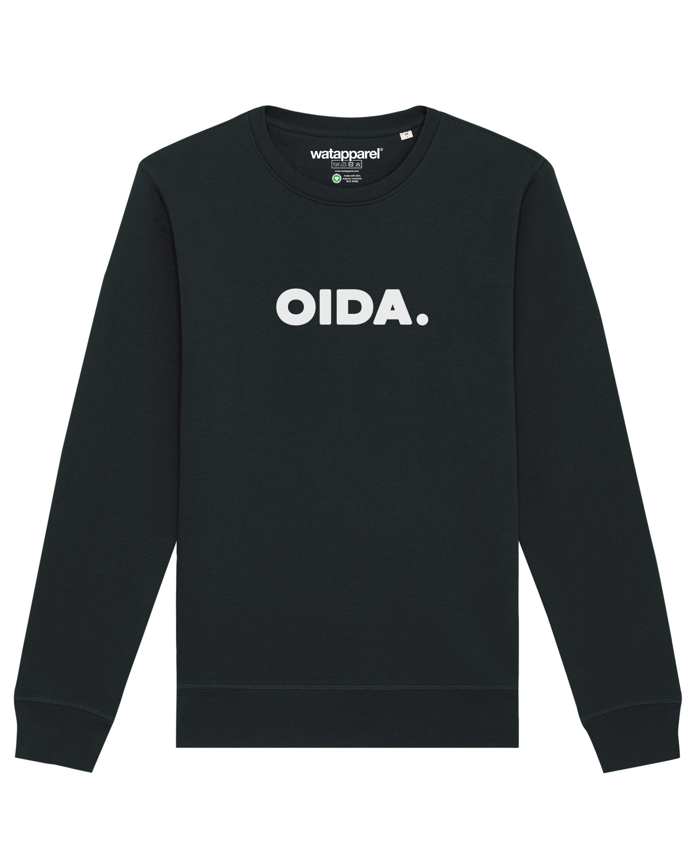Sweat-shirt ' Oida ' Watapparel en noir : devant