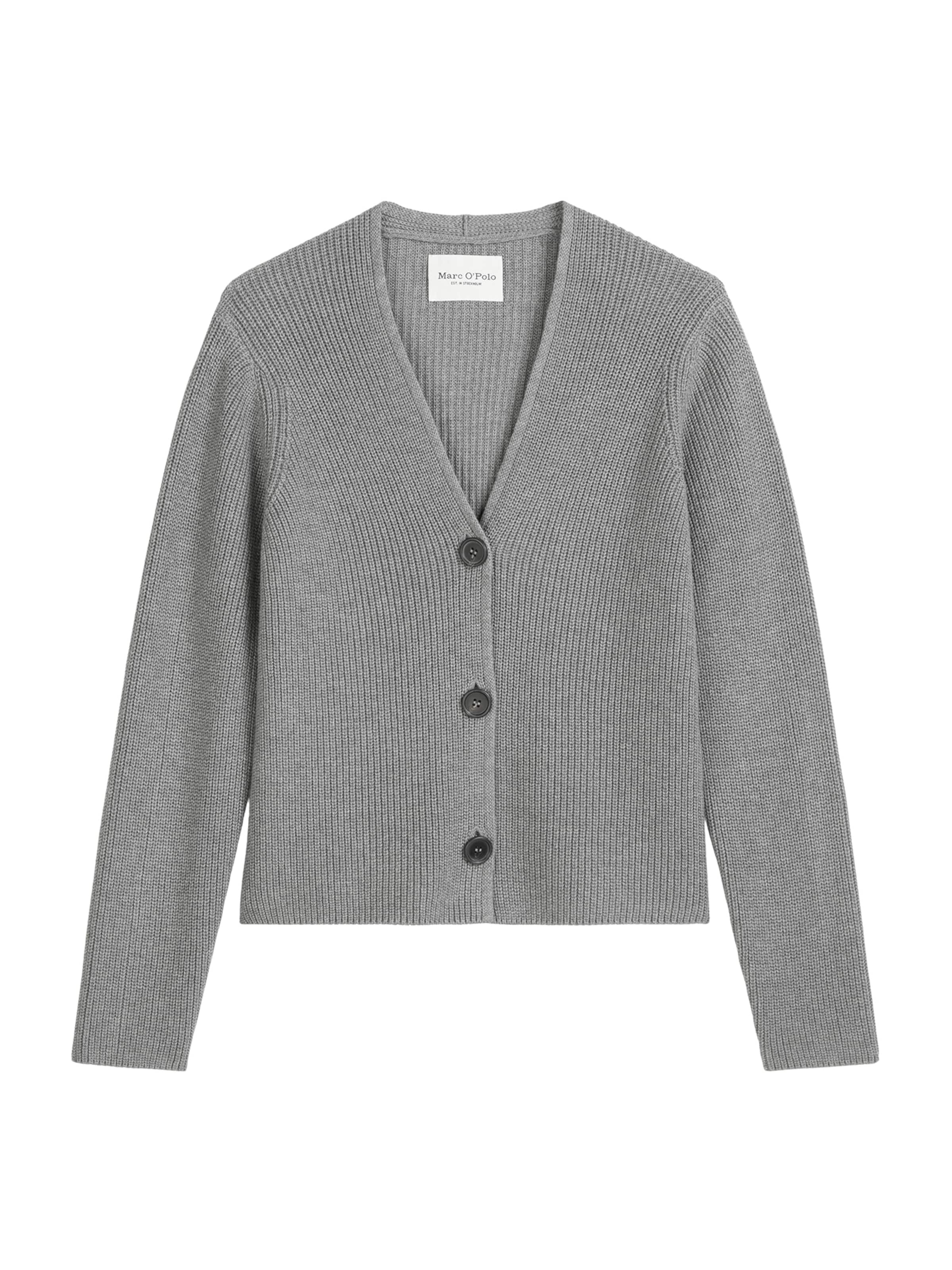 Marc O'Polo Strickjacke in Grau: Vorderseite
