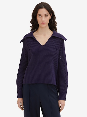 TOM TAILOR Sweater in Blue: front