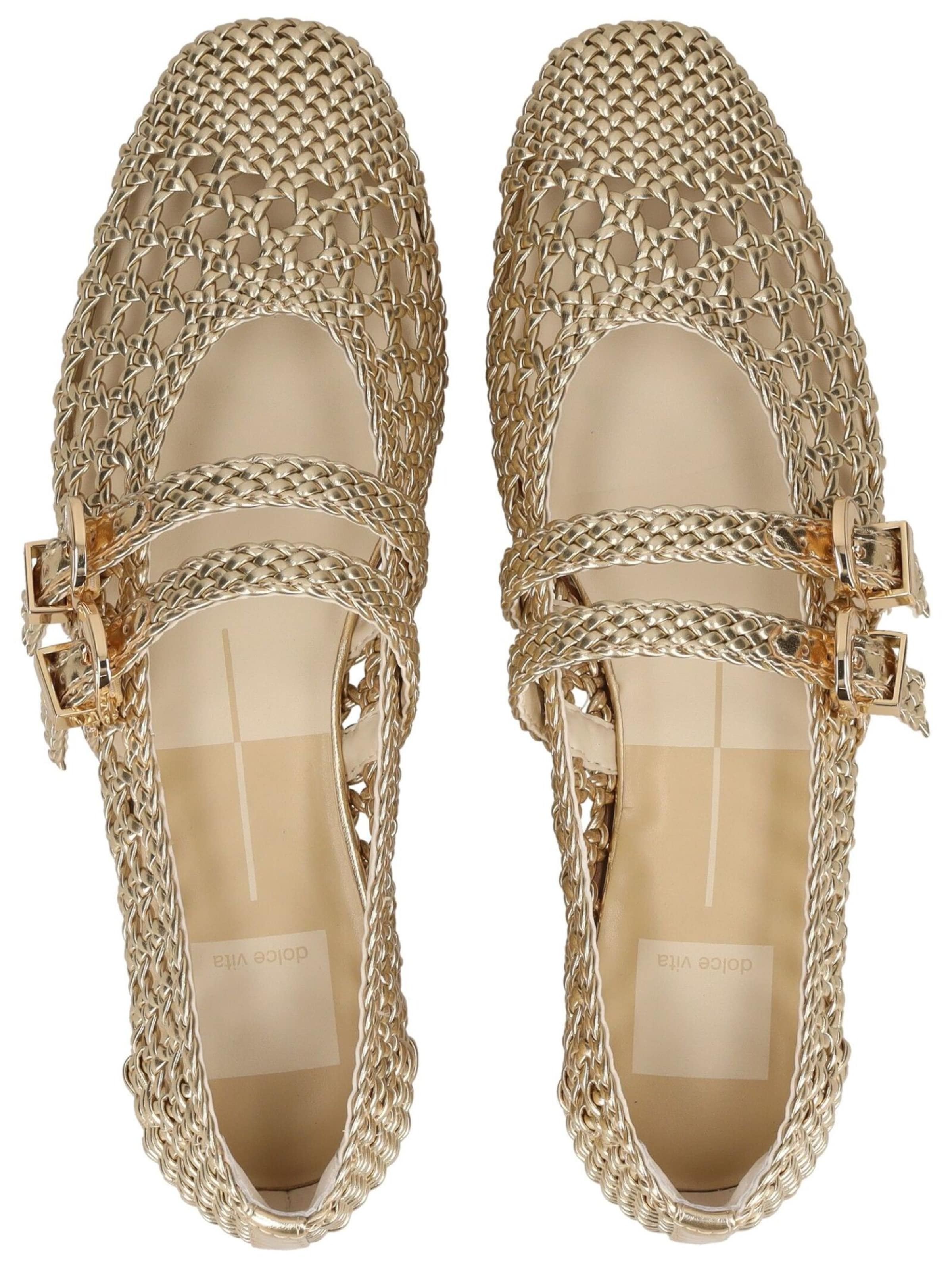 Dolce Vita Riemchenballerina in Gold