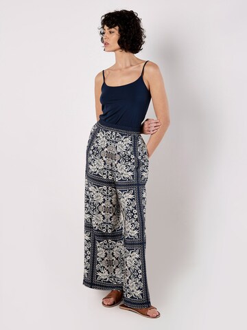 Wide Leg Pantalon ' ' Apricot en bleu : devant