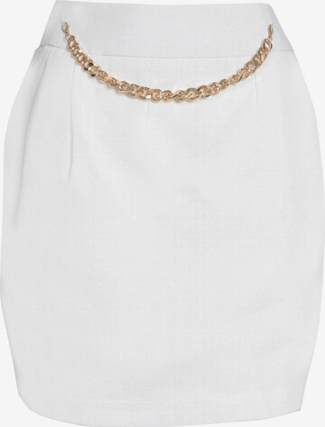 Influencer Skirt in White: front