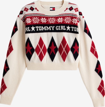 Pulover 'FAIR ISLE' de la Tommy Jeans pe bej: față
